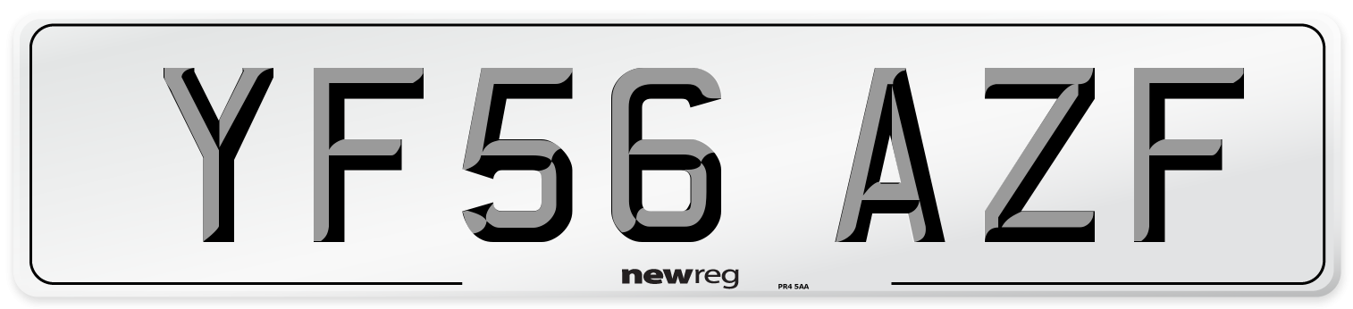 YF56 AZF Number Plate from New Reg